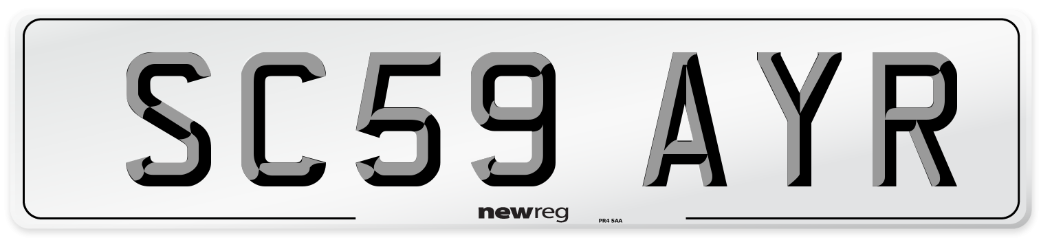 SC59 AYR Number Plate from New Reg